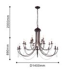 Подвесная люстра Plini 2590-20P, 20*E14*40W. ТМ F-Promo
