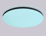 Потолочный светодиодный светильник с Wi-Fi Яндекс Алисой/Tuya/Smart Home/Alexa FZ2006 BK черный IP54 30W 3000K-6500K+RGB D450*60 (ПДУ ИК)