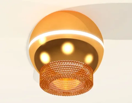 Комплект накладного светильника XS1105020 PYG/CF золото желтое полированное/кофе MR16 GU5.3 LED 3W 4200K (C1105, N7195)
