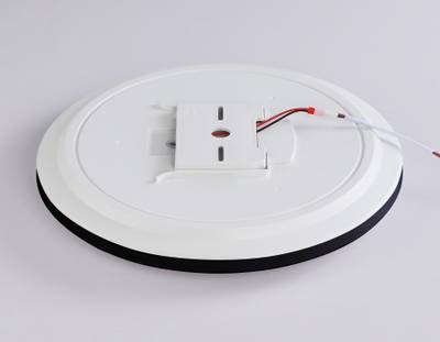 Потолочный светодиодный светильник с Wi-Fi Яндекс Алисой/Tuya/Smart Home/Alexa FZ2005 BK черный IP54 25W 3000K-6500K+RGB D370*55 (ПДУ ИК)
