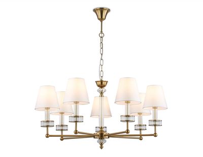 Светильник подвесной LH71023/7 BS/WH латунь/белый E14*7 max 40W D820*1130