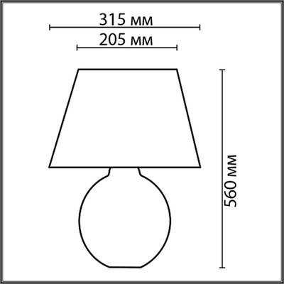 8134/1T MODERNI LN25 381 бежевый, керамика/текстиль Настольная лампа E27 1*60W 220V RAMORA