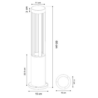 Ландшафтный светильник Arte lamp THUBAN A1060PA-1BK, 1хLED