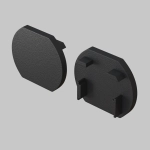 Заглушка для круглого шинопровода, 2 шт. Basity, черный, TRA172EC-R-11B. TM Maytoni