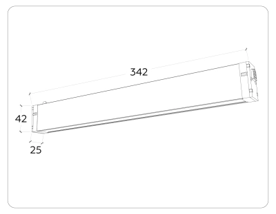 Светильник светодиодный диммируемый для шинопровода Magnetic 220V GL1271 WH белый IP20 15W 3000K-6400K 120° 342*25*42 (Без ПДУ)