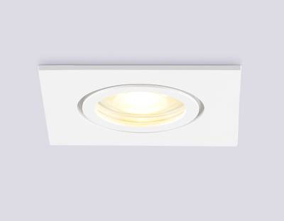 Светильник встраиваемый IP44 с высокой степенью пылевлагозащиты TN1160 WH белый IP44 GU5.3 85*85*28