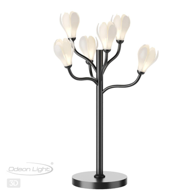 5090/6T MODERN ODL25 553 черный матовый/белый/фарфор Настольная лампа G4 LED 6*5W GARDI