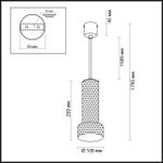 4741/5L L-VISION ODL20 473 черный/золотой Подвес GU10 5W 220V AFRA
