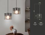Подвесной светильник в стиле лофт TR8411 BK черный E27 max 60W 160*160*950