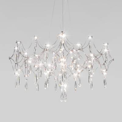 Подвесной светодиодный светильник с фигурным хрусталем 443/1