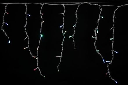 A-056R RGB светодиодная гирлянда "бахрома" 5x0.6м 180LED белый провод влагозащищен.