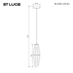 SL1242.123.01 Светильник подвесной ST-Luce Хром/Золотистый G9 1*5W 4000K