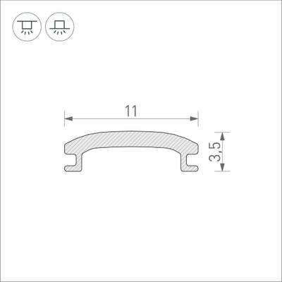 Экран STRETCH-SHADOW-100m OPAL-PVC (A2-CONTOUR-PRO) (Arlight, -)