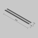 Профиль 3м Exility IP встраиваемый черный O-TR002BF-P-B3M. TM Maytoni