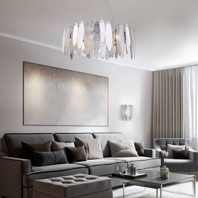 Умная подвесная люстра с фактурным стеклом 324/10