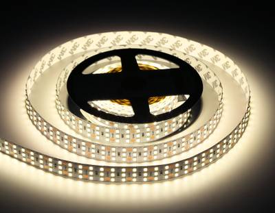 Светодиодная лента трехрядная GS3902 2835 324Led/ 26W m/ 24V IP20 4500K/ 5000*18*1.2mm/ кратность резки 18.5mm (2 конт.)