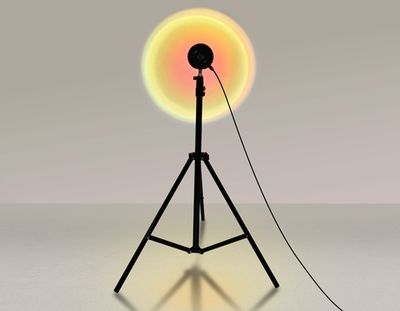 Атмосферная светодиодная напольная лампа с пультом DE8387 BK черный LED RGB 3W (ПДУ RGB)