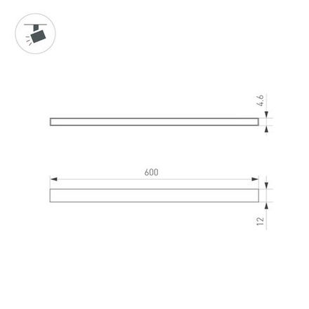 Светильник MAG-MICROCOSM-STRIP-L600-10W Day4000 (BK, 100 deg, 24V) (Arlight, IP20 Металл, 3 года)