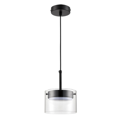 8232/1 COMFI LN26 230 черный/прозрачный, металл/стекло Подвес LED GX70 1*10W 220V NATALINA