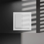 VLS020502 Перекрестный переключатель встраиваемый VOLTUM S70 двухклавишный 10А, (белый матовый). (ТМ Maytoni)