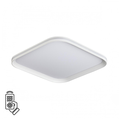 7750/72L MITRA LED SN 544 Светильник металл/PMMA/белый LED 72Вт 3000-6000К 396х396 IP20 пульт ДУ BETA
