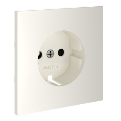 VLS000713 Накладка для розетки с заземлением и защитными шторками, S70 (хлопок). (ТМ Maytoni)