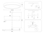 Светильник светодиодный потолочный FV5527 WH белый LED 45W 3000K D400*58 (Без ПДУ)