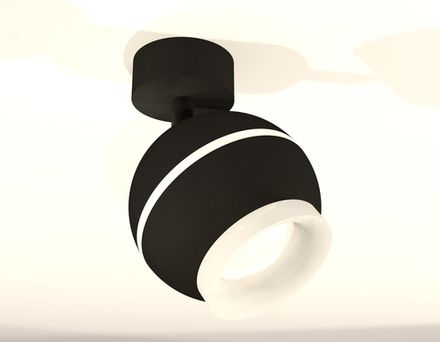 Комплект поворотного светильника с дополнительной подсветкой XM1102017 SBK/FR черный песок/белый матовый MR16 GU5.3 LED 3W 4200K (A2210, C1102, N7165)