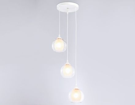 Подвесной светильник TR3540/3 WH/CL/FR белый/прозрачный/белый матовый E27*3 max 40W D281*800