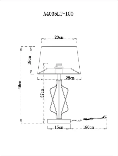 Декоративная настольная лампа Arte Lamp Fire A4035LT-1GO, 1хE27