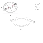 Встраиваемый светильник Arte Lamp MESURA A7977PL-1WH, LED