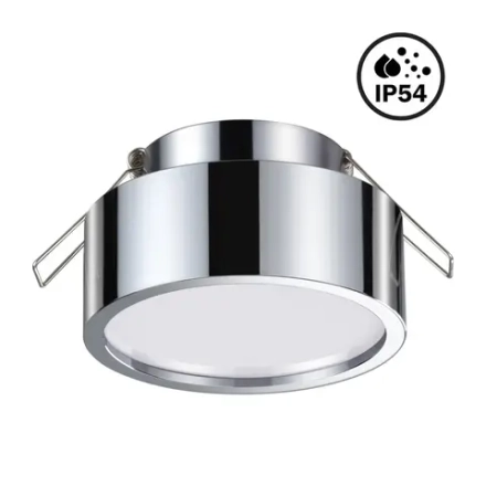 358905 SPOT NT22 588 хром Встраиваемый влагозащищенный светильник IP54 LED 4000K 10W 220V MAY