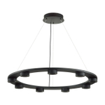 6631/75L HIGHTECH ODL24 317 металл/черный/акрил Подвесной круглой светильник IP20 LED 75W 1952Лм 3000K 220V с раздельным вкл. Верх/низ TURMAN