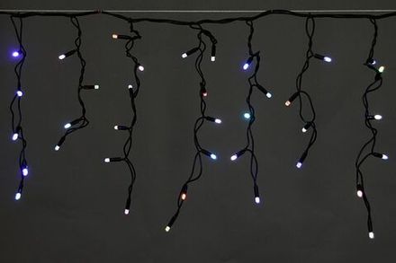 A-020 LED RGB светодиодная "бахрома" 3x0.6м 140LED черный провод влагозащ., морозостойкий