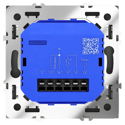 VLS070107 Терморегулятор электронный VOLTUM S70 с индикацией и датчиком, для теплого пола, (графит) (ТМ Maytoni)