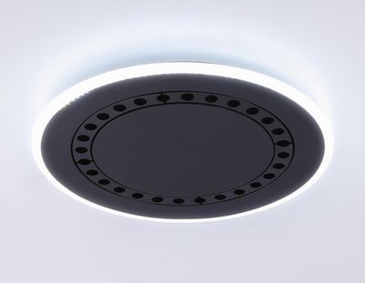 Светильник светодиодный потолочный с пультом FL51407 BK черный 3000K/4200K/6400K 56W D485*40 (ПДУ ИК)