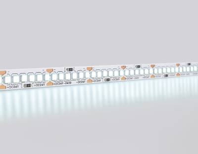 Светодиодная лента GS3403 2835 240Led/ 20W m/ 24V IP20 6500K/ 5000*10*1.2mm/ кратность резки 25mm (2 конт.)