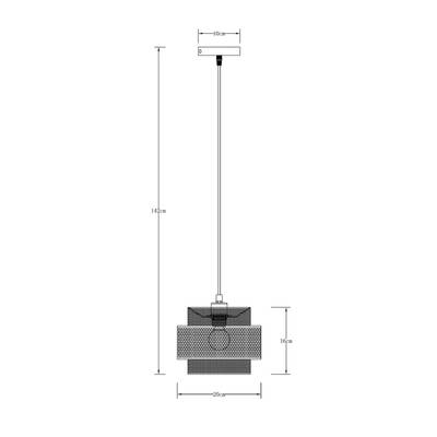 Подвесной светильник Arte Lamp GRID A7069SP-1BK, 1хE27