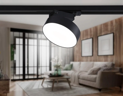 Светильник светодиодный трековый GL6842 BK черный LED 15W 4200K D115*80
