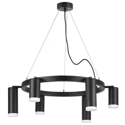 LR0163738730 Люстра RULLO 6х50W GU10 ЧЕРНЫЙ (571016+214437-3+214487-3+202430-6)