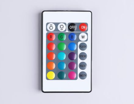 Контроллер для светодиодных лент RGB с радио пультом 2.4G 18A 12V 216W/ 24V 432W GS11301 (CR2025)