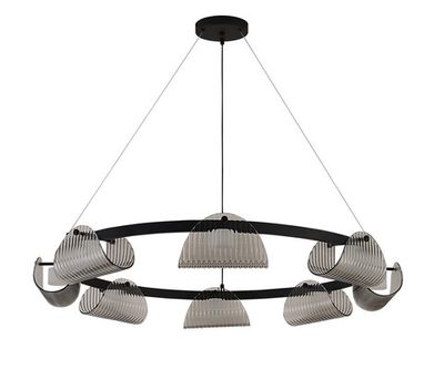 Люстра Каспи черный d95 h150 Led 8*6W (4000K)