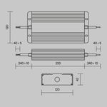 Блок питания 48В 400Вт IP67 PSL008, PSL008-400W-48V-IP67. TM Maytoni