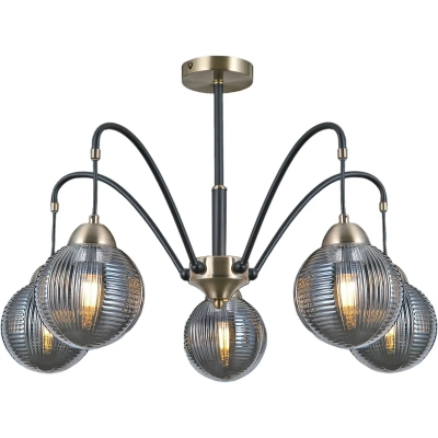 IL0433-5PSQ-79 BK AB светильник потолочный ILLUMICO, E27х5