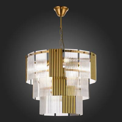 SLE1123-303-07 Люстра подвесная Латунь/Золотистый, Прозрачный E14 7*40W