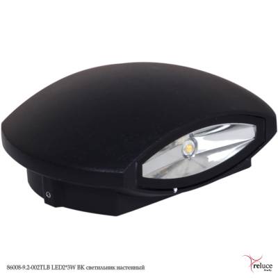 86008-9.2-002TLB LED2*3W BK светильник настенный