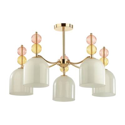 4589/5C MODERNI LN22 97 золотой Люстра потолочная E27 5*40W 220V GILLIAN (уценка по упаковке)