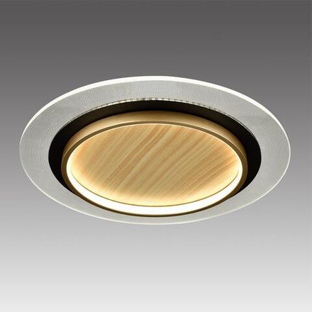 7731/80L MITRA LED SN Светильник металл/акрил/белый/под дерево/прозрачный/черный LED 80Вт 3000-6000К D480 IP20 пульт ДУ SUNNY