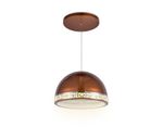 Подвесной светодиодный светильник FA9497 CF/CH кофе/хром 4200K 36W D400*770 (без ПДУ)