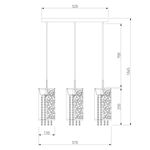Подвесной светильник с хрусталем 1181/3 хром, E14х3